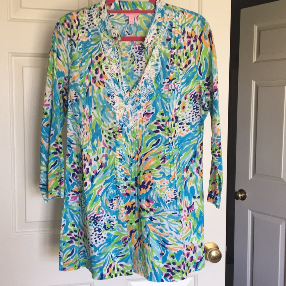 Lilly Pulitzer beaded tunic